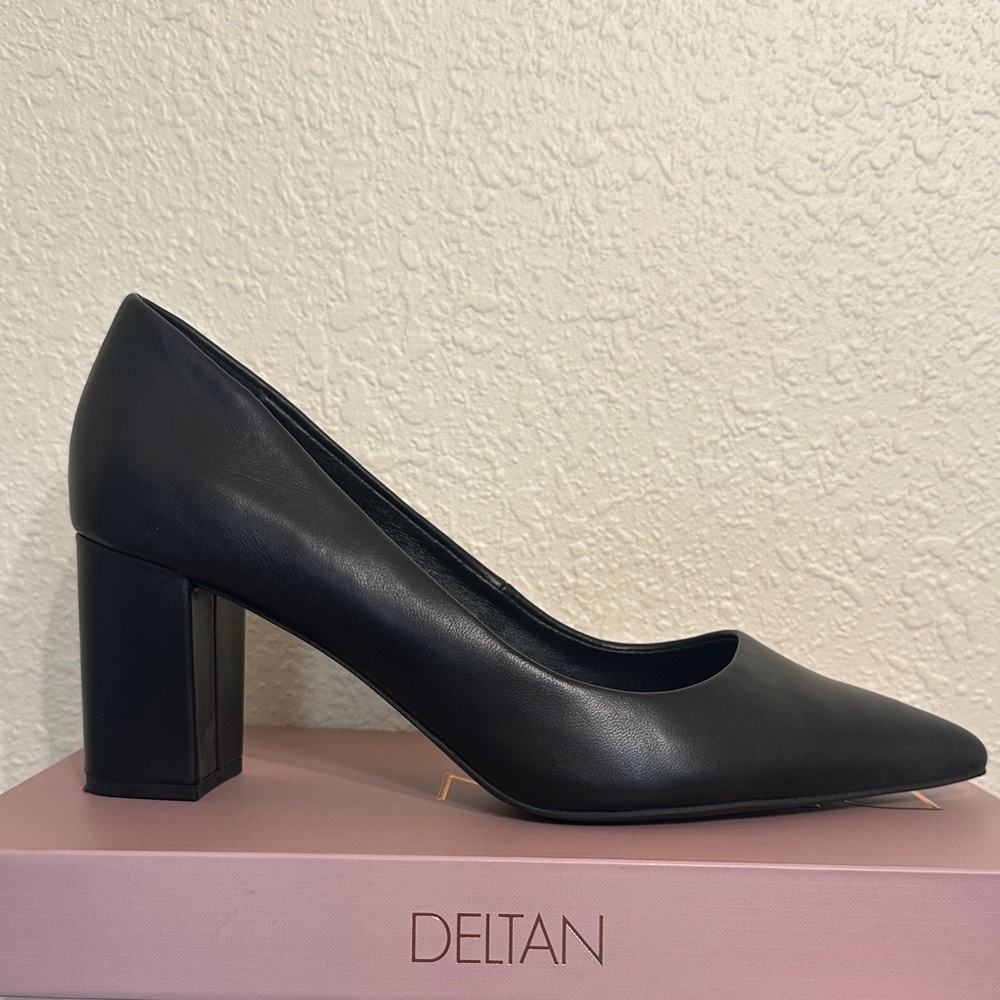 Chic Black Leather Heels